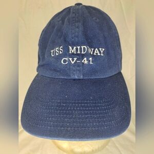 USS Midway CV-41 Strapback Cap Hat Navy Aircraft United States Military Carrier